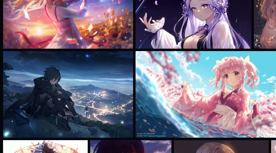 Página de etiqueta de DeviantArt con filtros de temas y miniaturas